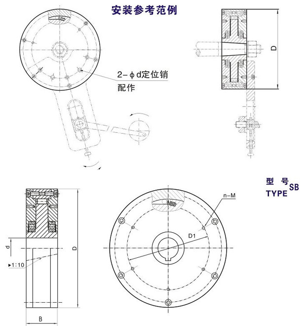 SB-A SB-B滾柱式單向榴莲视频污在线观看結構圖 SB-A SB-B滾柱式單向榴莲视频污在线观看結構圖